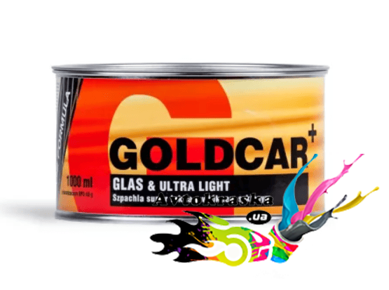 Шпатлевка со стекловолокном Glas&Ultra Light Gold Car Plus 1л - Финишная шпатлевка цена!